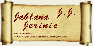 Jablana Jerinić vizit kartica